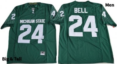 Men's Michigan State Spartans NCAA #24 Leveon Bell Green Authentic Nike Big & Tall Stitched College Football Jersey CQ32S03NV